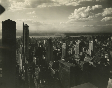 Manhattan rooftops and skyline, New York, USA, c.1920-38 (gelatin silver photo)