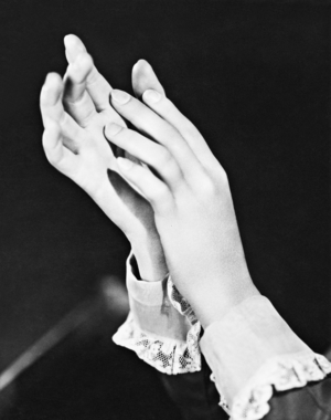 Hands of Dorothy Jordan, 1937 (b/w photo)