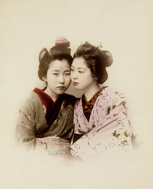 Two Girls, 1890's (photo)