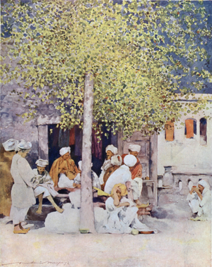 Away from the Show (colour litho)