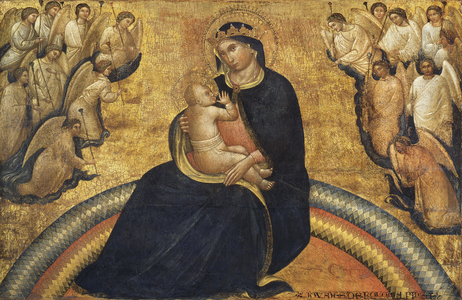 Madonna with Child and Angels, 1370-77 (tempera on board)
