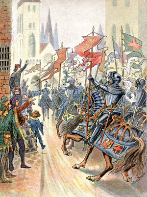 Battle of Bauge, c.1900 (illustration)