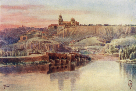 Northern Spain: Toro, From the banks of the Duero (colour litho)
