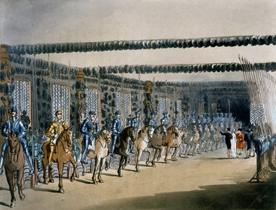 The Horse Armour Tower, print made by R. Ackerman, 1809 (colour litho)