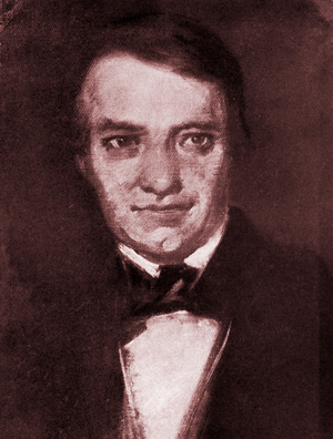 Ferdinand Schubert - portrait of older brother of Franz Schubert (engraving)