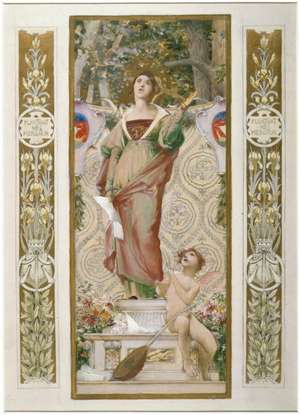 Sketch for the Festive Staircase at Paris City Hall: Le Chant, ca. 1888 -1898 (oil)