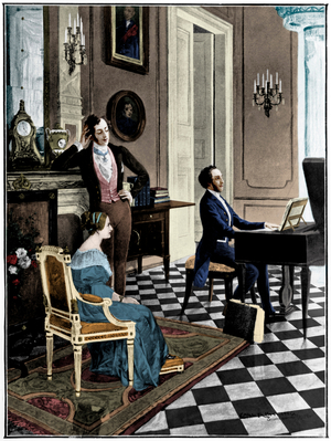 Felix Mendelssohn - the German composer playing the piano to Queen Victoria and Prince Albert, 1842
