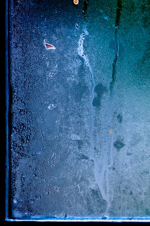 Water drops on a window, (photo)