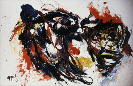Fleeing Heads, 1961 (oil on canvas)