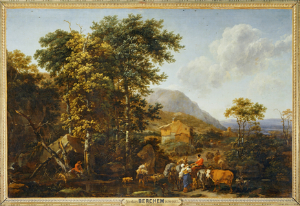 Paysage avec grand arbre …
