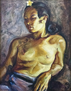 A balinese nude, 1942, (oil on board)