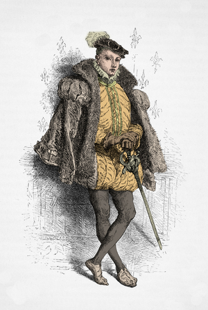 Portrait of François 2 at the age of 16 (Engraving)