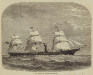 The Missing Steam-Ship City of Boston (engraving)