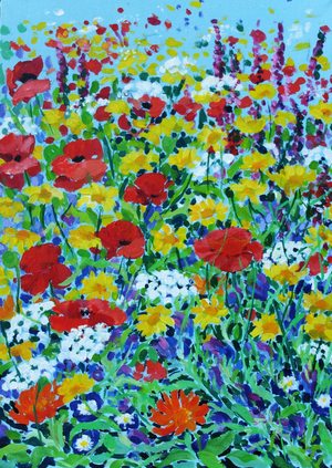 Wild Flower Meadow, 2024 (acrylic on canvas)