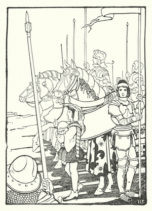 The Oriflamme was given to a knight called Alory (litho)