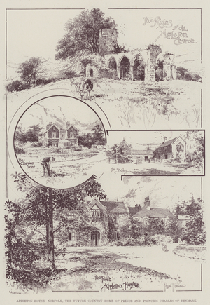 Appleton House, Norfolk, the Future Country Home of Prince and Princess Charles of Denmark (engraving)