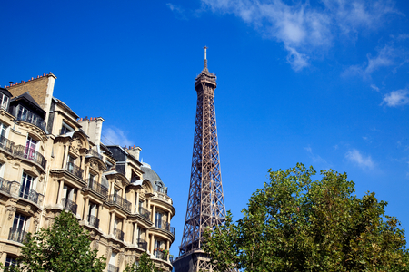 Eiffel Tower and Luxury Apartments in Paris (photo)