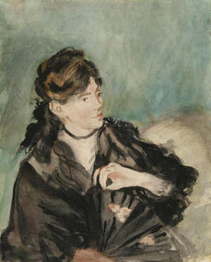 Portrait of Berthe Morisot, 1873-74 (w/c over traces of graphite, on off-white wove paper)