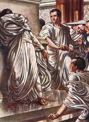 Illustration for stories from Roman History (colour litho)