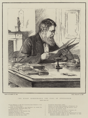 The Right Honourable the Earl of Iddesleigh (engraving)