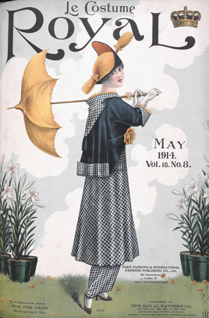 Fashion plate showing women's clothing.