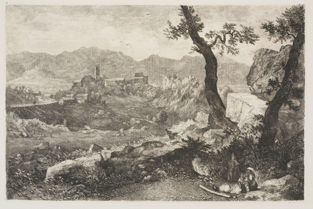 View near Rome, 1854 (etching on paper) 