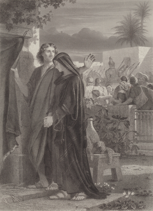 St John and the mother of Jesus (engraving)