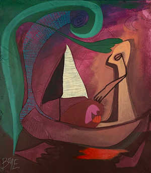 The Healing Journey, 2020 (acrylic and plaster on hardboard)