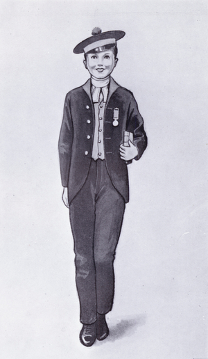 Schoolboy of the Northampton Blue Coat School (litho)