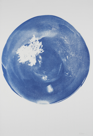 Selene, 2014 (cyanotype on paper in collaboration with photographer Becky Palmer)