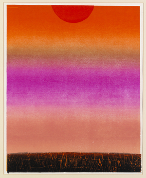 Le Soleil - Baudelaire, 1972 (woodcut)