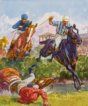 Pferderennen / Horse Race (colour litho)