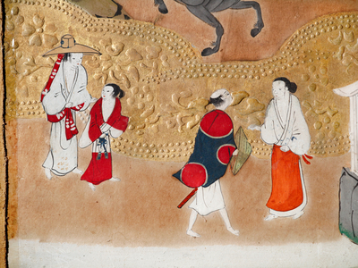 Osakazu Byobu - Japanese eight-panel folding screen (painting)