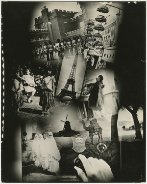 Photomontage of world travel, USA, c.1920-38 (gelatin silver photo)
