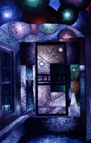 Open door 2007 (oil on wood)