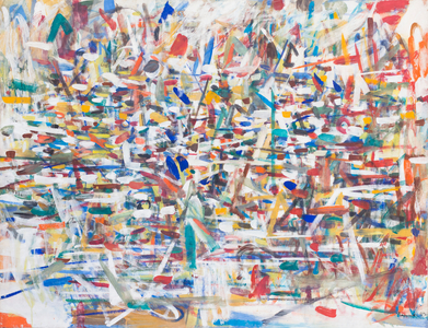 Composition, 1957, (tempera on canvas)
