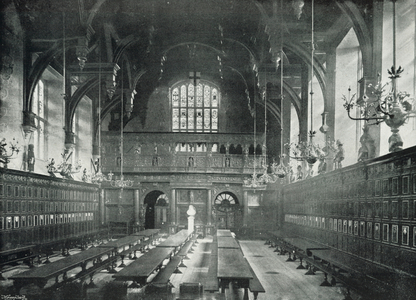 Middle Temple Hall, General View of the Interior (b/w photo)