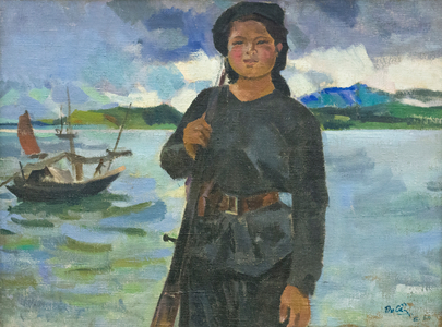 Militia woman of a coastal region, 1956 (oil on canvas)