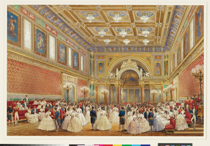 The Ballroom, Buckingham Palace, 17th June 1856 (w/c on paper)
