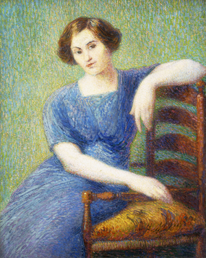 Woman with a Chair; Femme au Fauteuil, (oil on canvas)