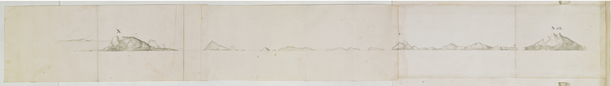 Harbour of Rio de Janeiro. [Drawings Nos. 5, 6, 7] No.5. View of the harbour, dated 13 November 1768; No.6. View of the harbour with the Fort of Santa Cruz, the Benedictine Convent, and the Sugar Loaf mountain; No.7.The Sugar Loaf mountain. November 1768