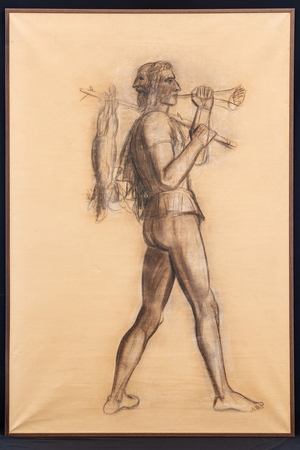 The Month of January, 1935 (mixed technique on paper)