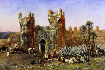 At the Gate of Shelah, Past and Present, c.1878 (oil on canvas)