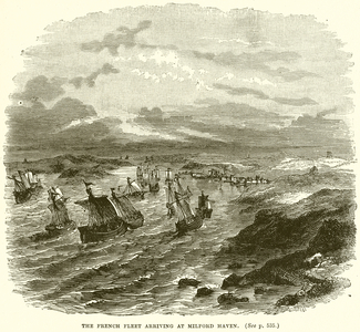 The French Fleet arriving at Milford Haven (engraving)
