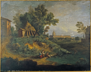 L'Hôtel Royal des Invalides, seen from the Grenouillère, between 1701 and 1725 (oil on canvas)
