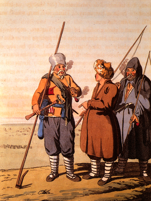 Tartar Shepherd with Two Men, from Travels Through the Southern Provinces of the Russian Empire in the Years 1793 & 1794