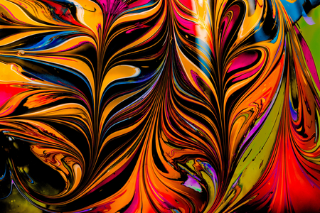 Traditional Ottoman Turkish abstract marbling art patterns as background