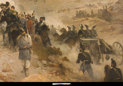 Battle of the Chernaya, 1857 (oil on canvas) (detail of 3497537)