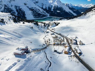 Kuhtai sky resort village and ski slopes near Innsbruck Tyrol Austria, 2020 (photo)