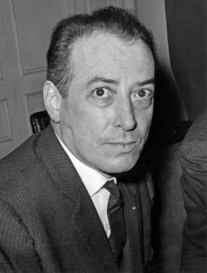 Pierre Moinot (Ne March 29, 1920 In Fressines Et Death March 6, 2007 In Paris), is a high official French novelist and academician here after receiving the 10th Prix Des Libraires De France for his novel “Le Sable Vive” on March 17, 1964 (b/w photo)